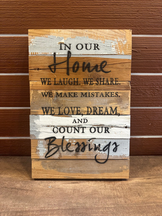 "In Our Home" Wall Decor