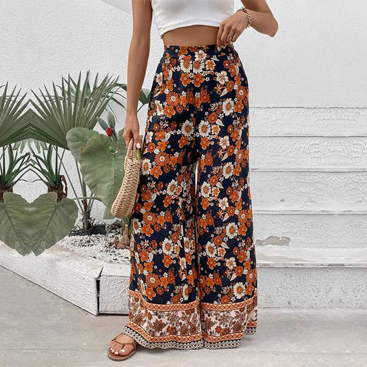Floral Print Flow Pants
