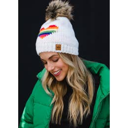 Knit Pom Beanies- Multiple Color Options