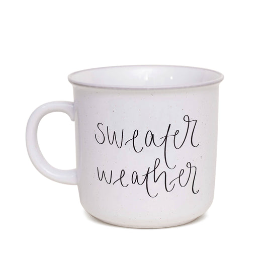 Sweater Weather - Rustic Campfire Coffee Mug - 16 oz