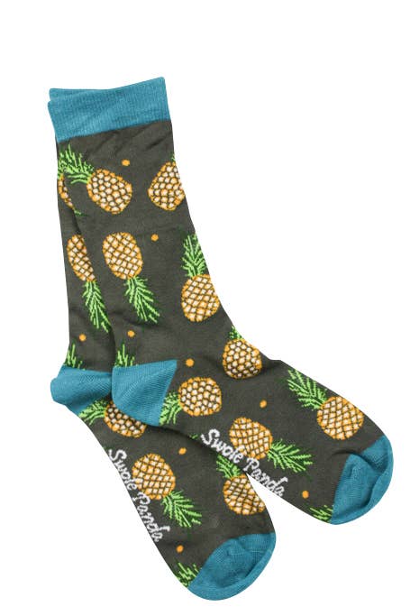 Swole Panda - Pineapple Bamboo Socks (Women's Size)