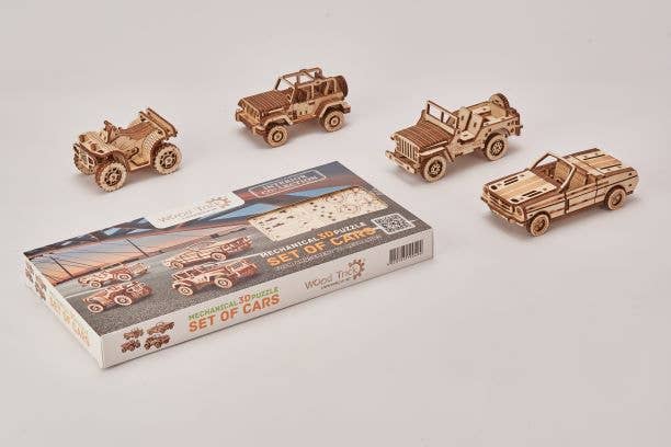 USAWoodTrick - Set of Cars Puzzle