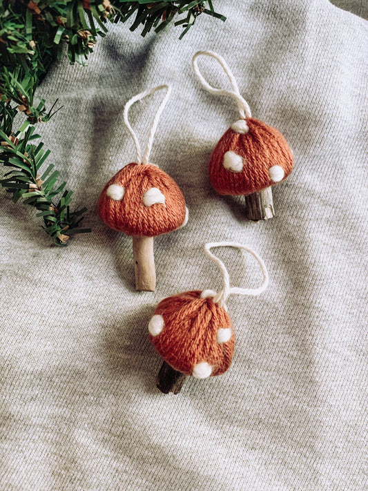 Handmade Hanging Mushroom Ornament