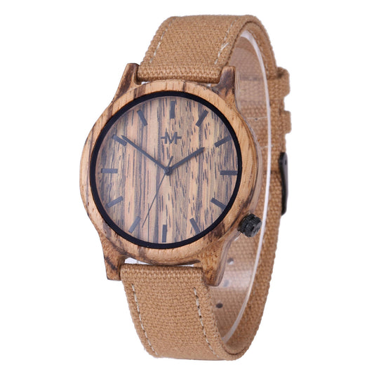 Mio Marino - Webbed Brolly Wooden Wrist Watch