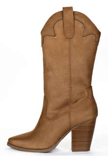 Chunky Heel Cowgirl Boots