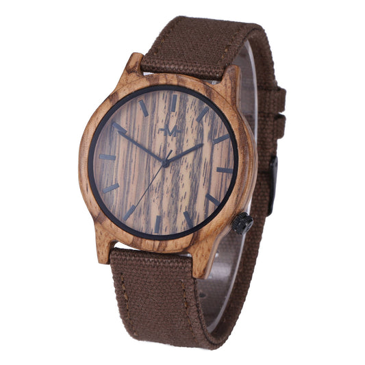 Mio Marino - Webbed Brolly Wooden Wrist Watch