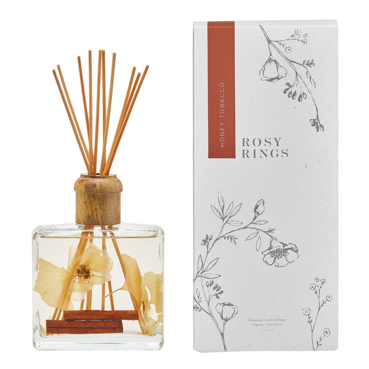 Rosy Rings - Honey Tobacco Botanical Reed Diffuser