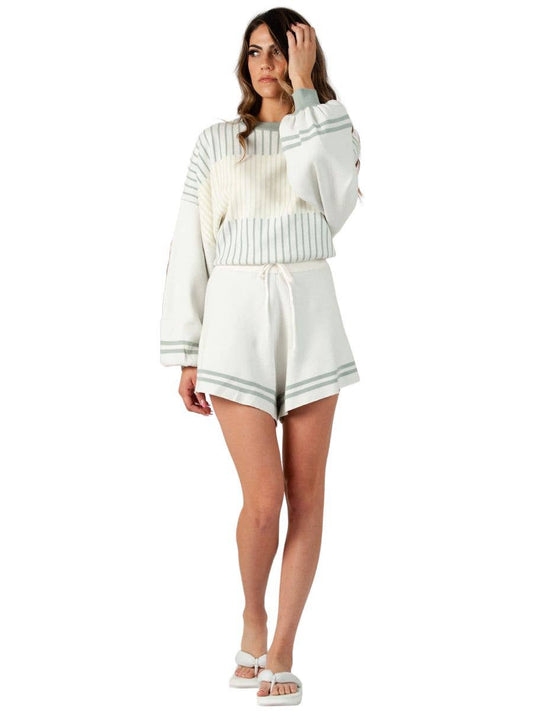 Stripe Sweater Shorts