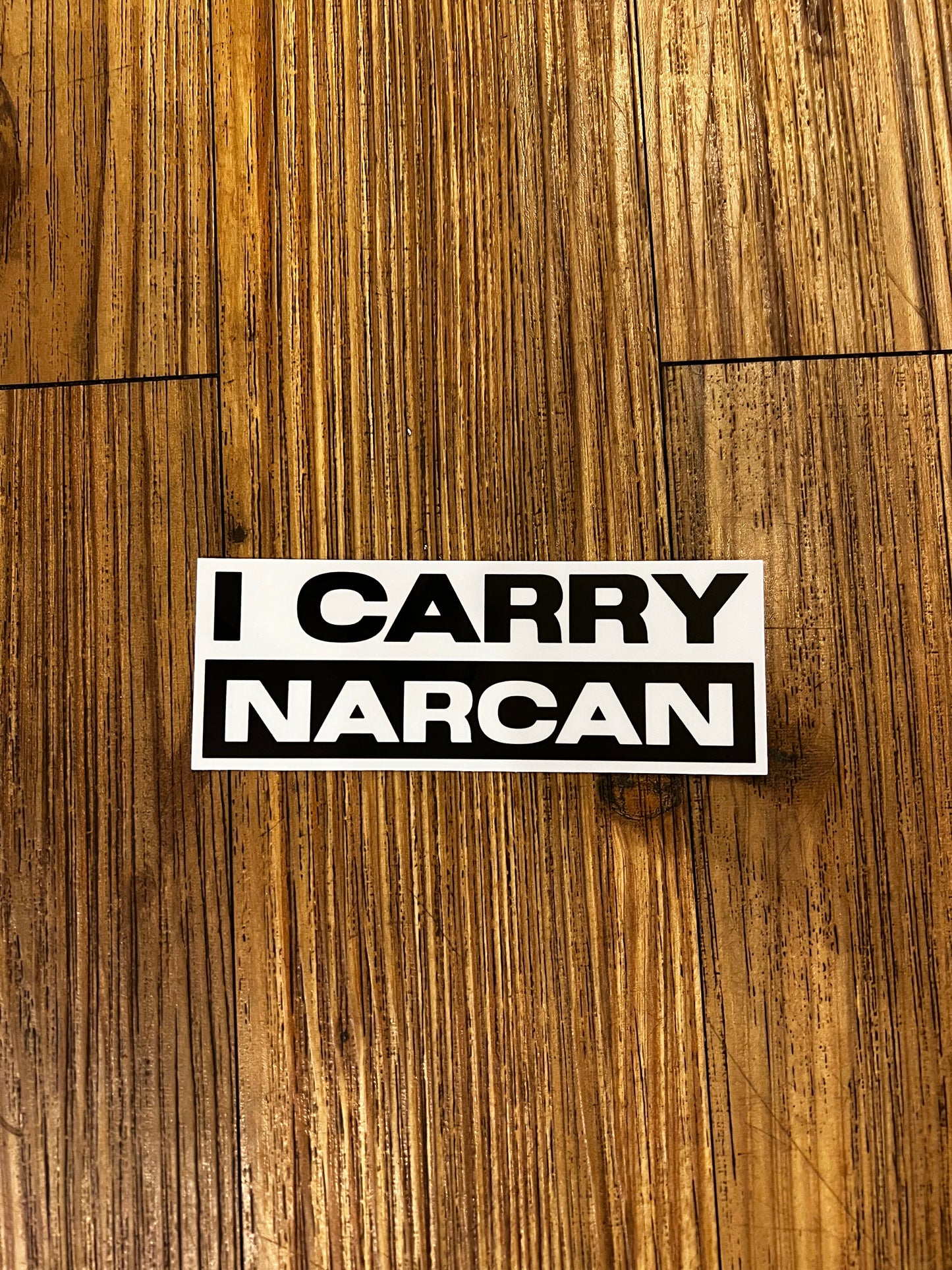 I Carry Narcan Sticker - Black & White