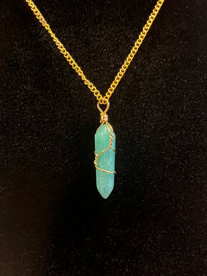 Wrapped Crystal Necklaces- MULTIPLE COLORS