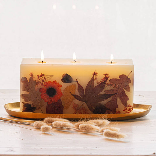 Harvest Pumpkin Brick Botanical Candle