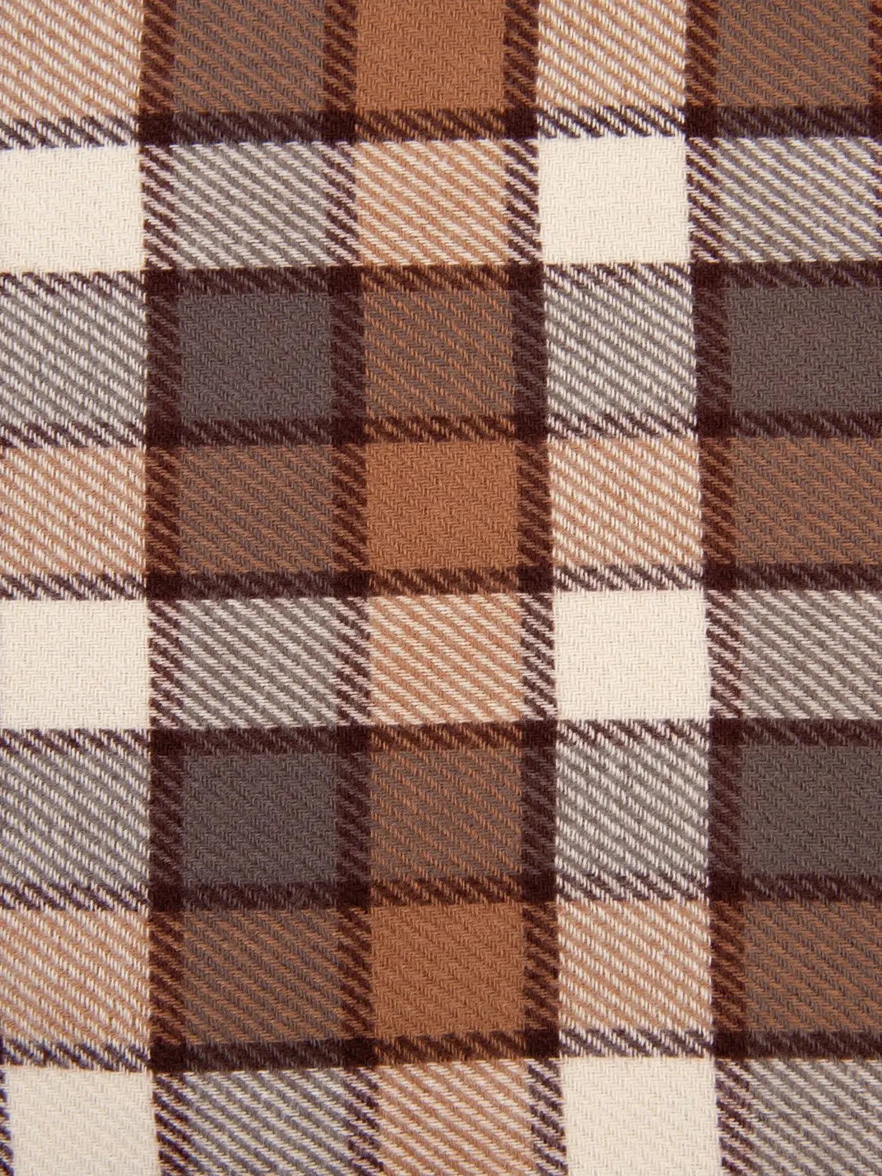 Brown/Grey Checkered Corbet Scarf