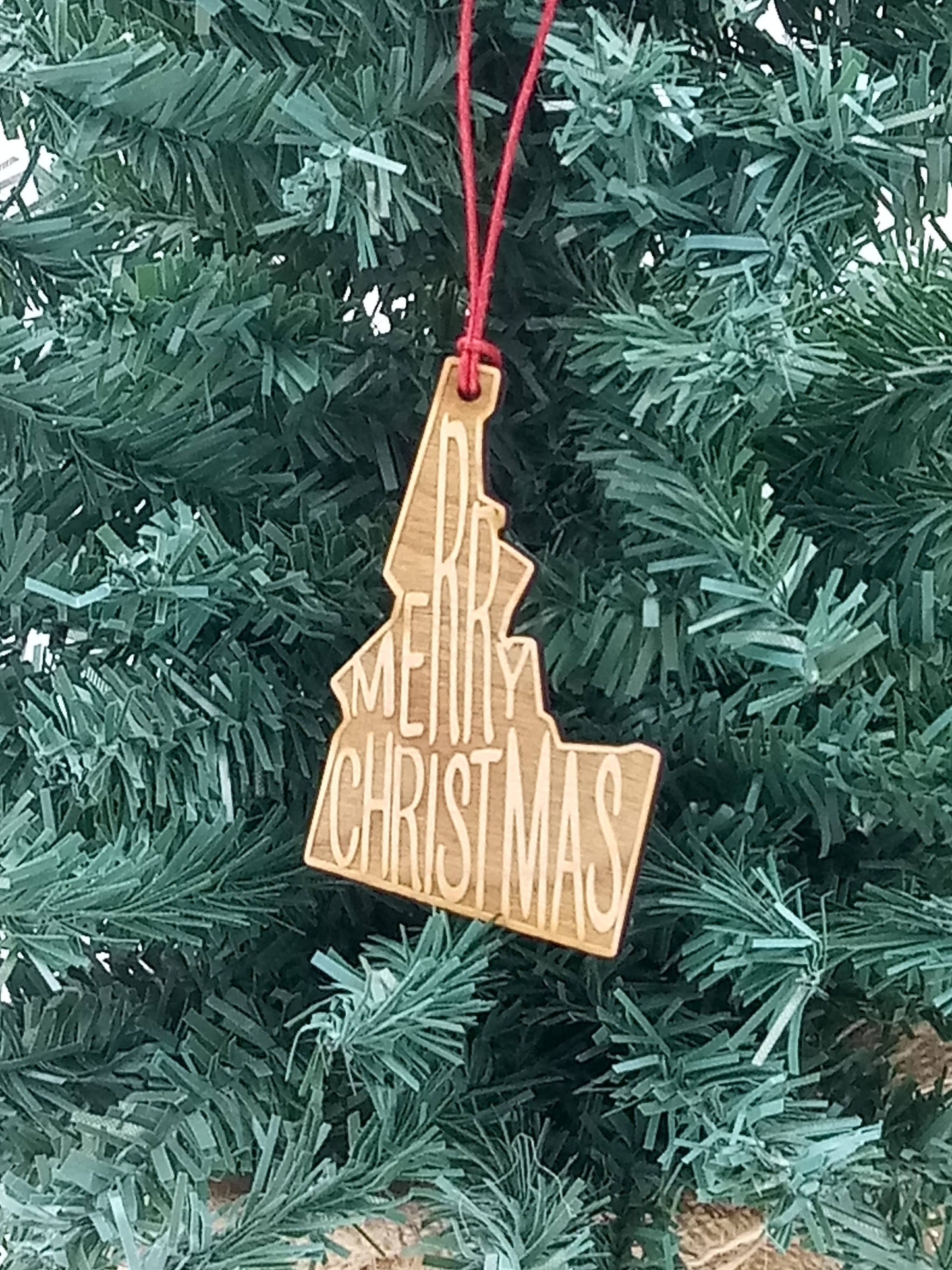 Merry Christmas Idaho Ornament