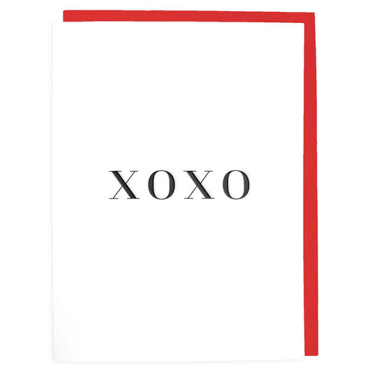 XOXO Letterpress Greeting Card