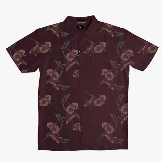 There's a time and a place for floral print shirts. Right here, right now. The Imperial Motion Kingpin Short-Sleeve Shirt is for the true operators of summertime, the lords of the grill and the bosses of chill. Use the single chest pocket is for toothpicks, shades, and all the business cards you'll collect.