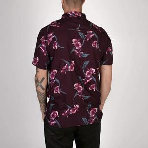 There's a time and a place for floral print shirts. Right here, right now. The Imperial Motion Kingpin Short-Sleeve Shirt is for the true operators of summertime, the lords of the grill and the bosses of chill. Use the single chest pocket is for toothpicks, shades, and all the business cards you'll collect.